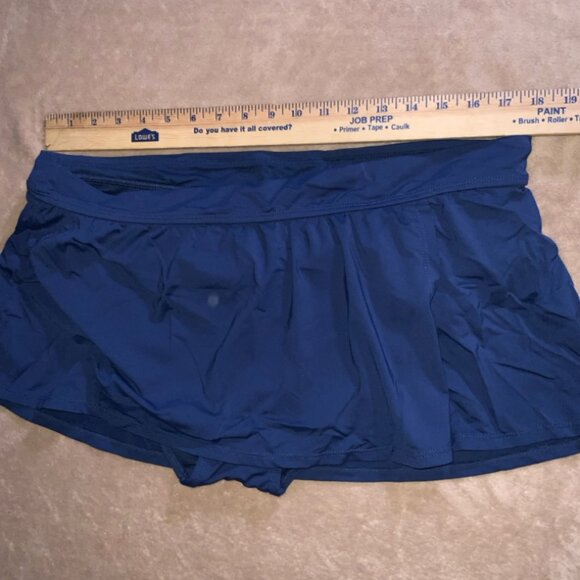 Catalina Women Sz XL (16-18W)‎ Navy Blue Slit Skort Bikini Swim Bottom (Q) - Picture 6 of 7